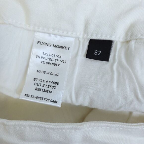 Buckle Flying Monkey Skinny Jeans 32 (34" Waist) Off-White Stretch Soft NWT - Picture 9 of 13